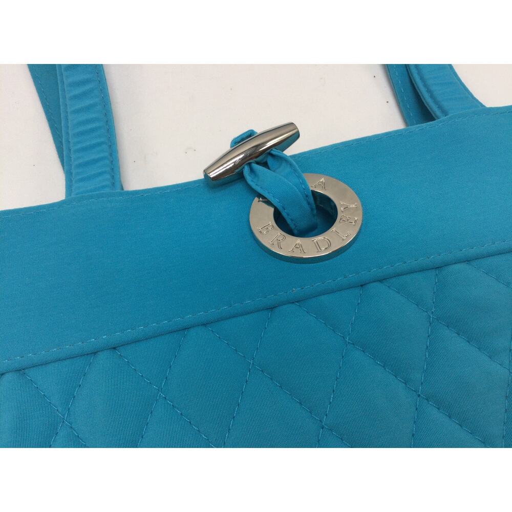 Vera Bradley Turquoise Quilted Toggle Shoulder Bag Purse - Picture 6 of 6